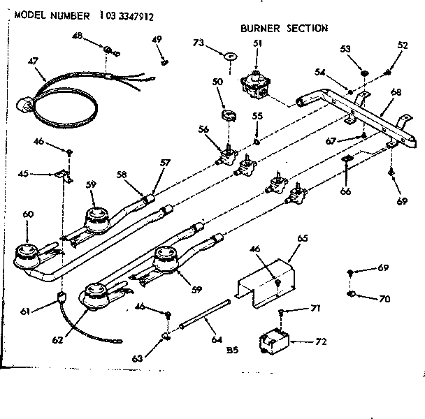 Burner section