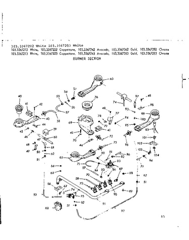 Burner section