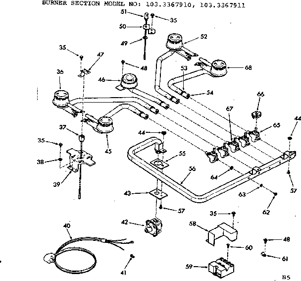 Burner section