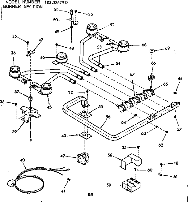 Burner section
