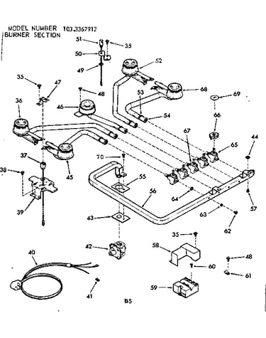 Burner section