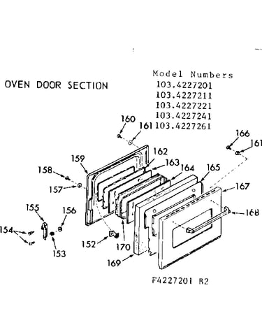 Oven door section