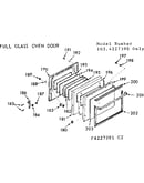 Full glass oven door