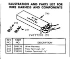 Kenmore 1034227201 wire harness and components diagram