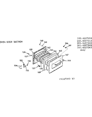 Oven door section