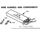 Kenmore 1034227560 wire harness and components diagram