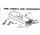 Kenmore 1034227593 wire harness and components diagram