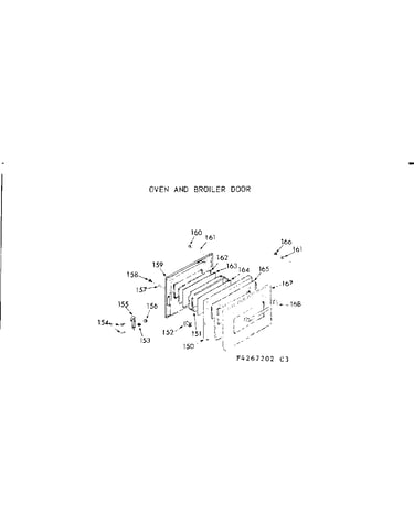 Oven & broiler door