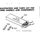 Kenmore 1034267440 wire harness and components diagram