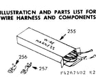 Kenmore 1034267402 wire harness & components diagram
