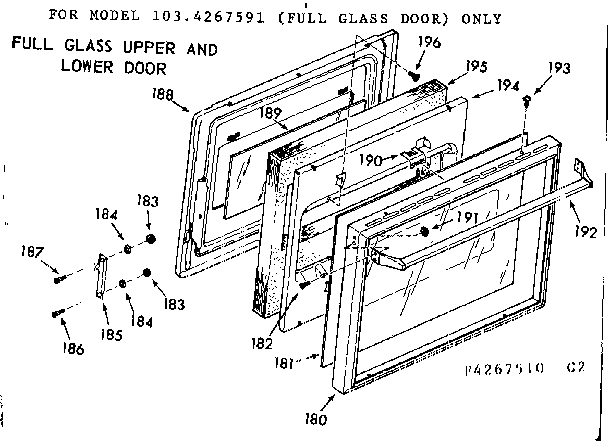 Full glass upper and lower door
