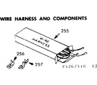 Kenmore 1034267510 wire harness and components diagram