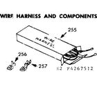 Kenmore 1034267593 wire harness and components diagram