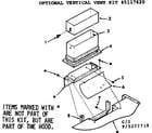 Kenmore 1035277780 optional vertical vent kit diagram