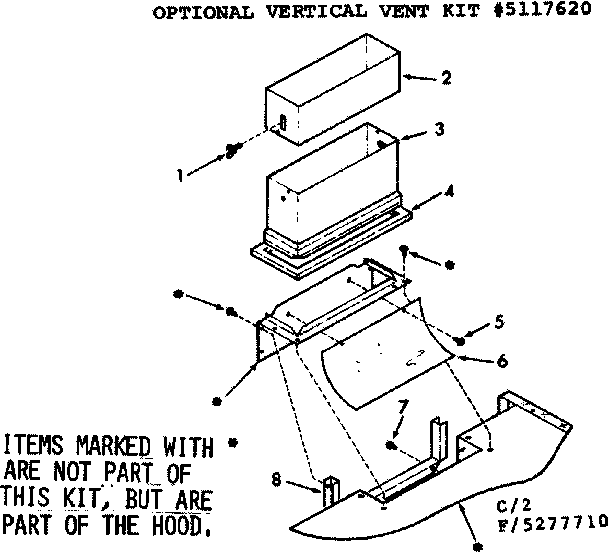 Optional vertical vent kit