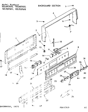 Backguard section