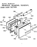 Oven door section