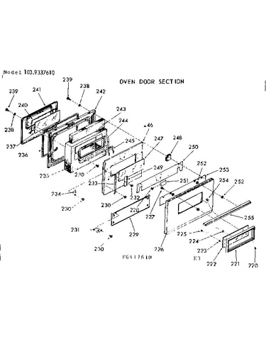 Oven door section