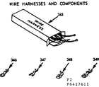 Kenmore 1036417611 wire harnesses and components diagram