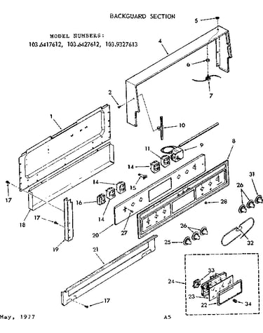 Backguard section
