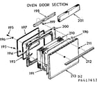 Kenmore 1036427612 oven door section diagram