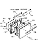 Oven door section