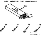 Kenmore 1036417612 wire harnesses and components diagram