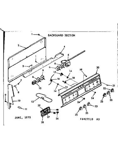 Backguard section