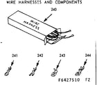Kenmore 1036427560 wire harness and components diagram