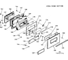 Kenmore 1036437710 oven door section diagram