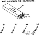 Kenmore 1036447710 wire harness and components diagram