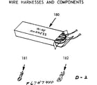 Kenmore 1036757410 wire harness and components diagram