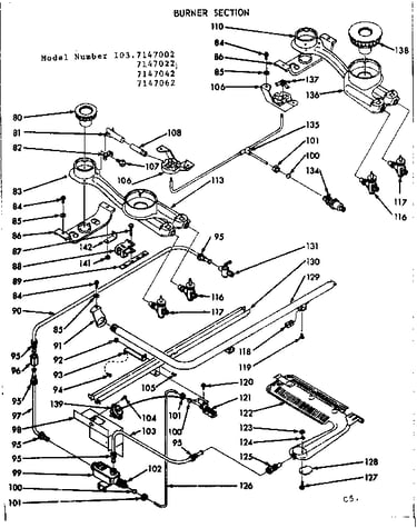 Burner section