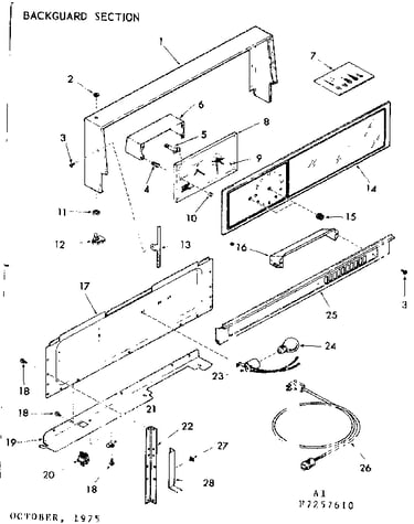 Backguard section