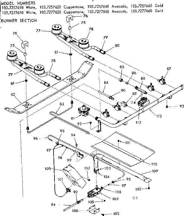Burner section