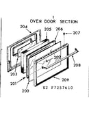 Oven door section