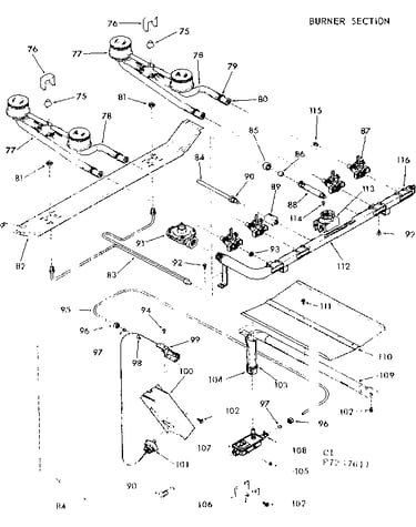 Burner section
