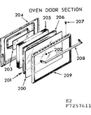 Oven door section