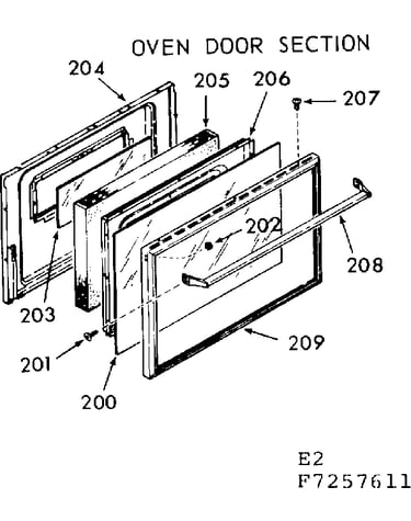Oven door section