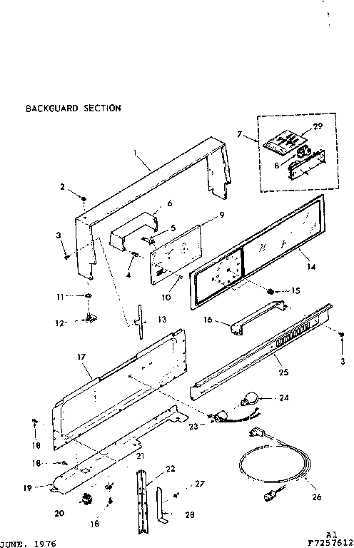 Backguard section