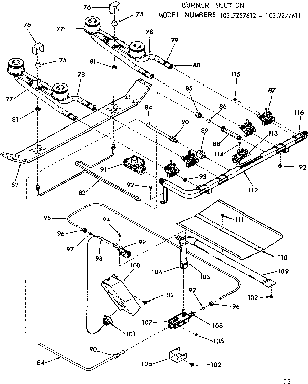 Burner section