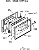 Oven door section