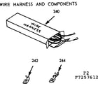 Kenmore 1037277611 wire harness and components diagram
