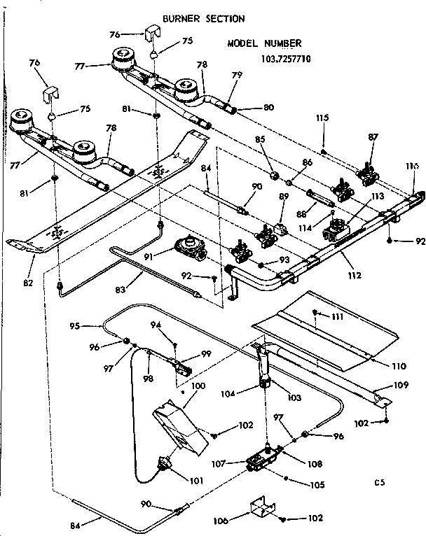Burner section