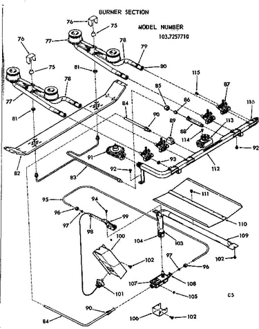 Burner section