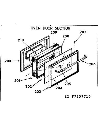 Oven door section