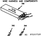 Kenmore 1037257710 wire harness and components diagram