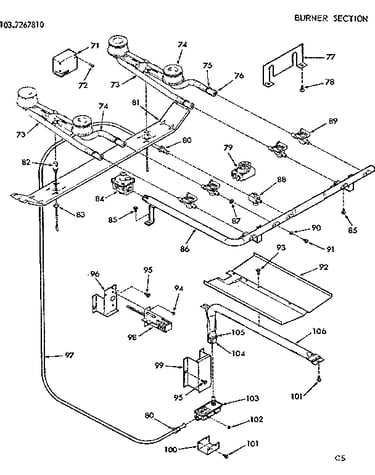 Burner section