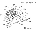 Kenmore 1037267810 oven door section diagram