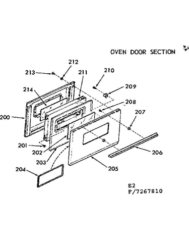 Oven door section